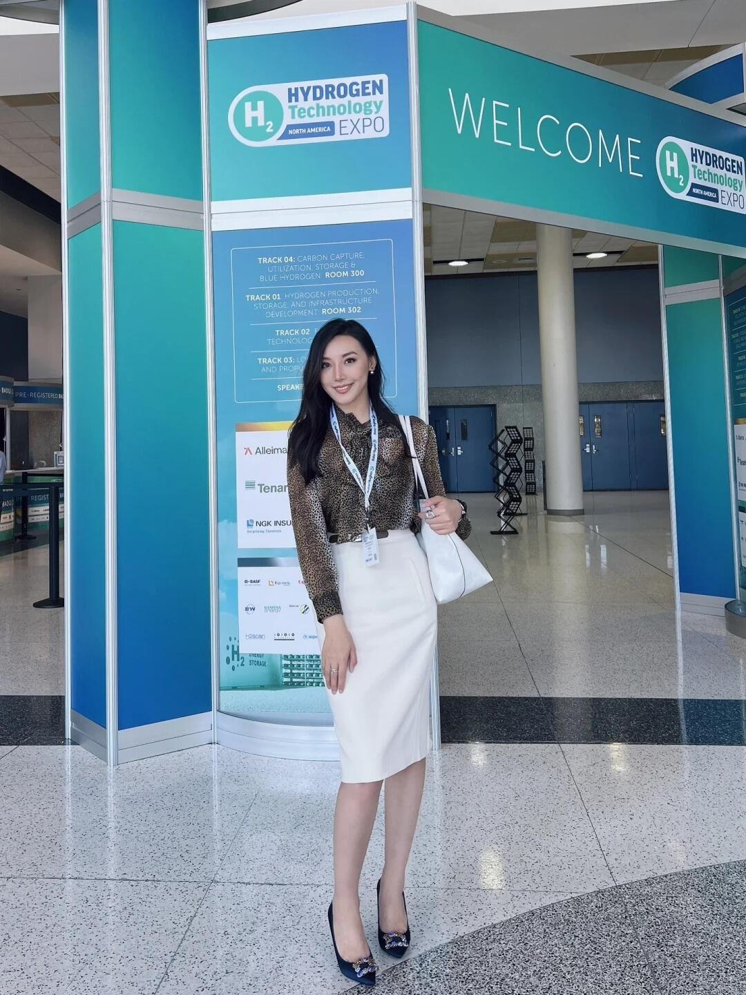 Daisy Lin at an exhibition venue